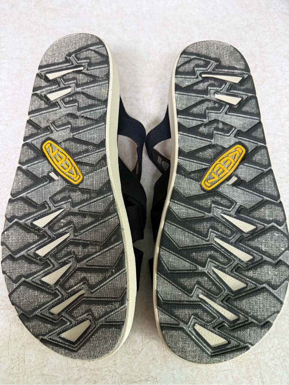 Keen Women's Black Cork-Style Crossover Slide Sandals